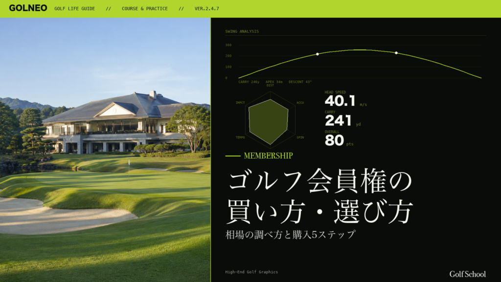 ゴルフ会員権の買い方・選び方