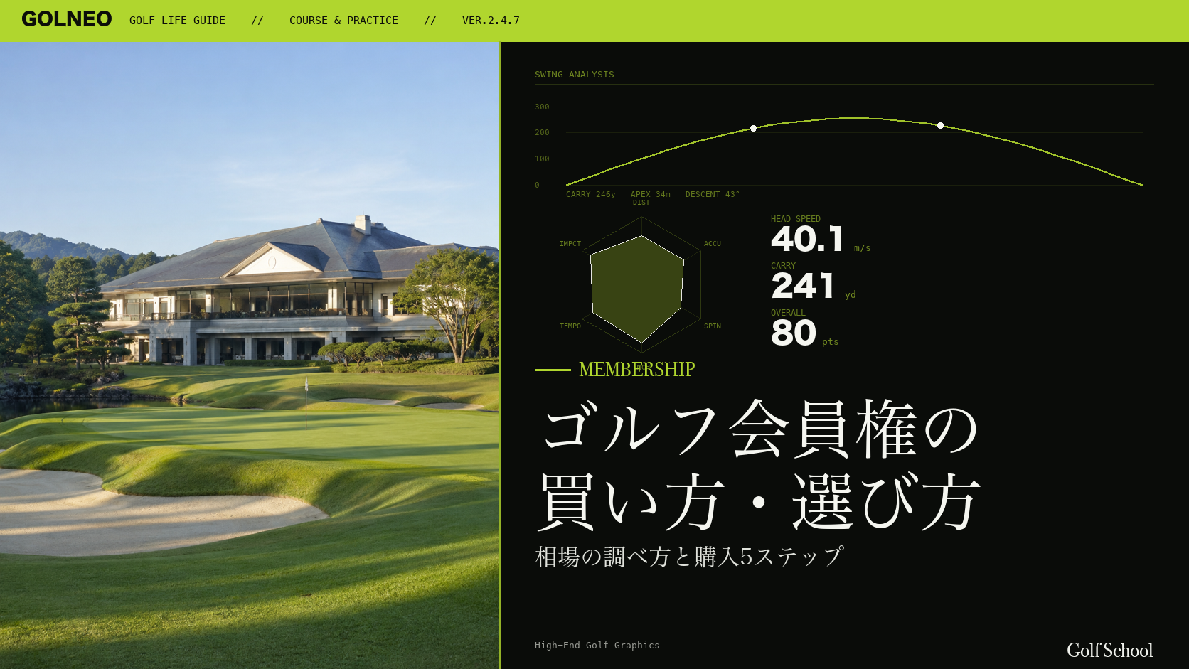 ゴルフ会員権の買い方・選び方