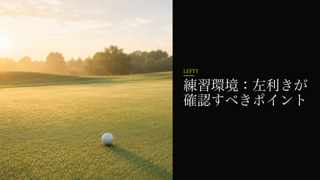 練習環境：左利きが確認すべきポイント