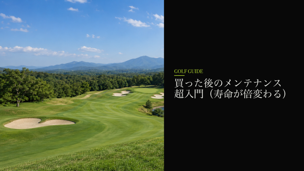 買った後のメンテナンス超入門(寿命が倍変わる)