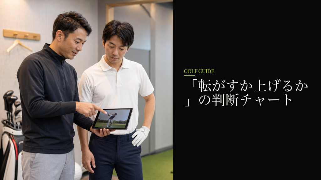 「転がすか上げるか」の判断チャート