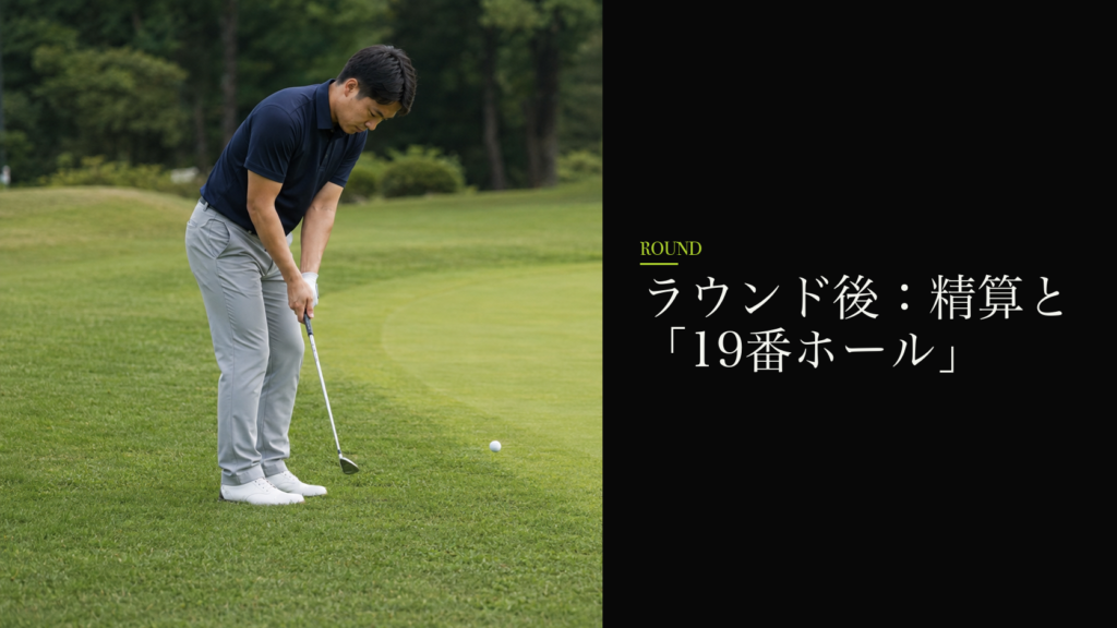 ラウンド後:精算と「19番ホール」
