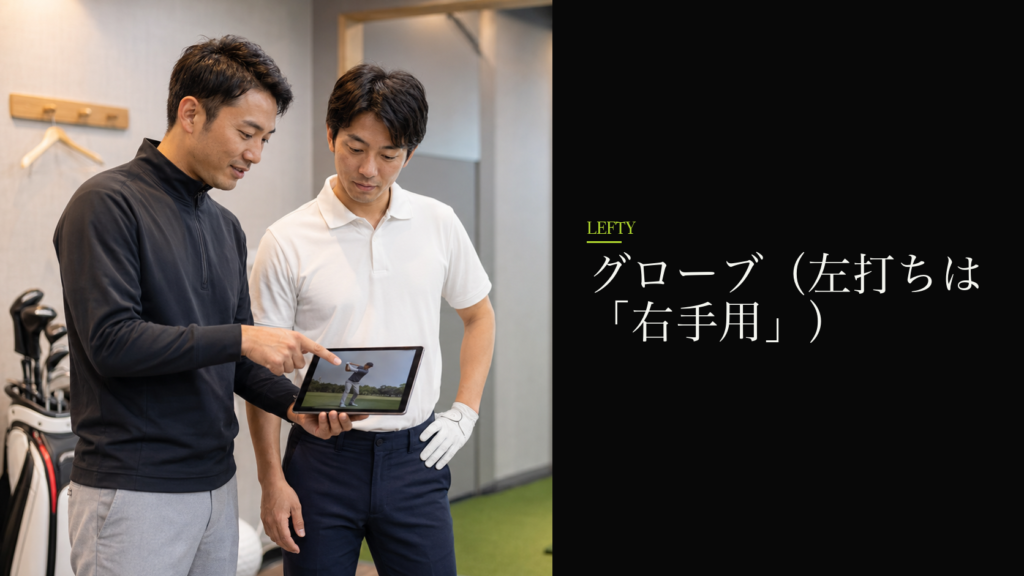 グローブ（左打ちは「右手用」）
