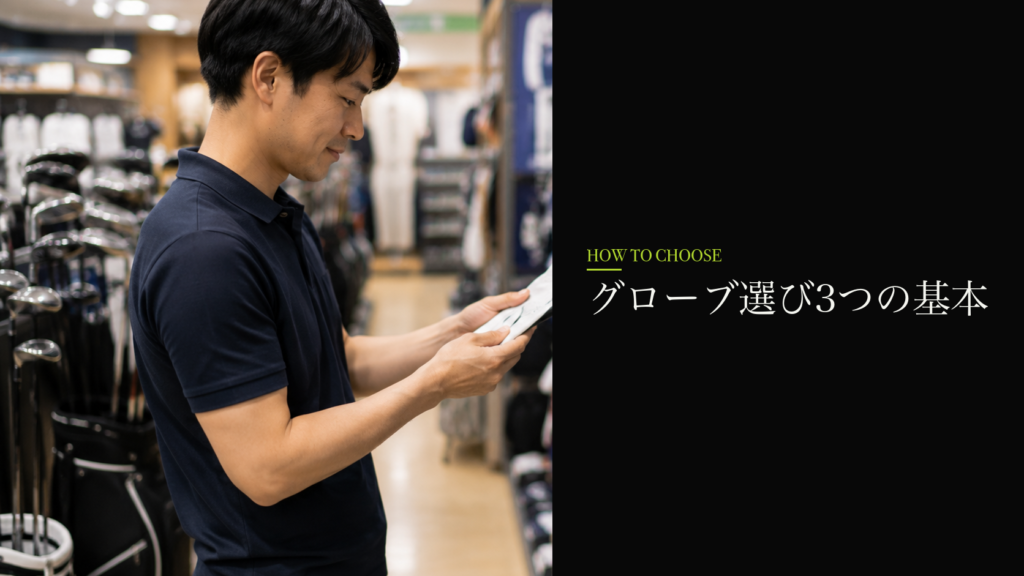 グローブ選び3つの基本