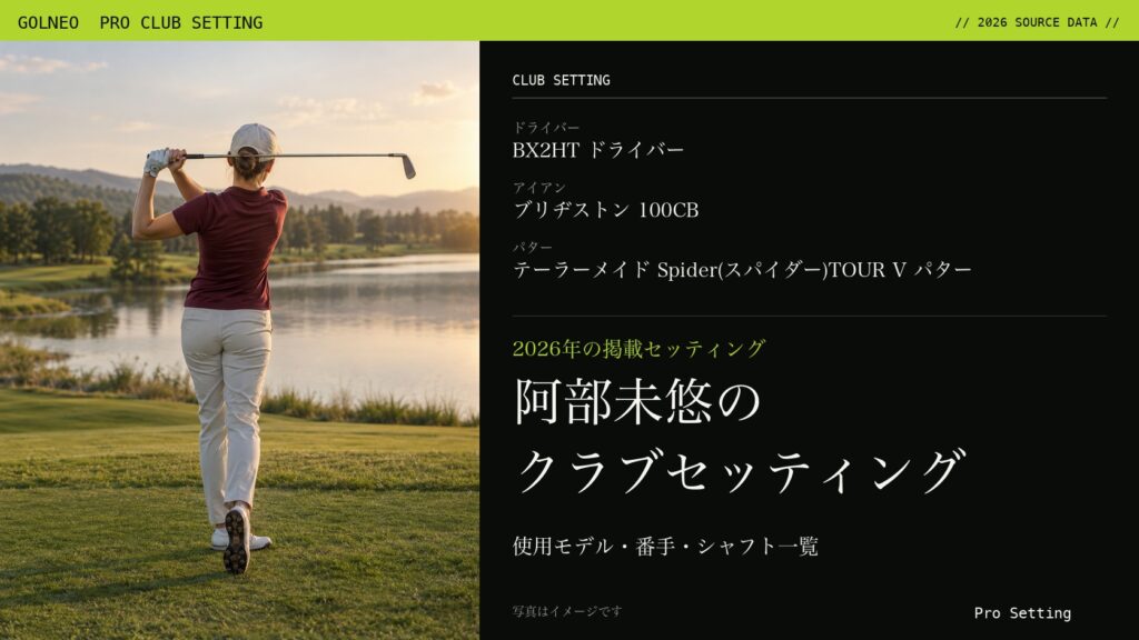 阿部未悠のクラブセッティング（写真はイメージ）