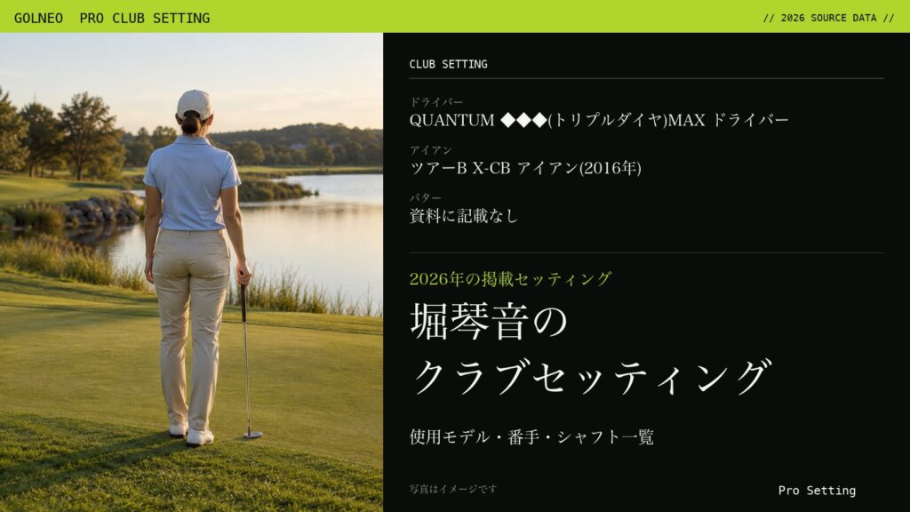 堀琴音のクラブセッティング（写真はイメージ）