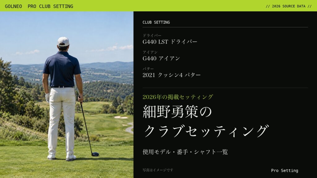 細野勇策のクラブセッティング（写真はイメージ）