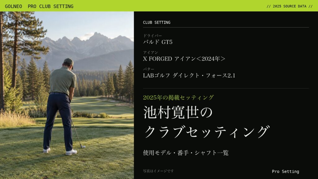 池村寛世のクラブセッティング（写真はイメージ）