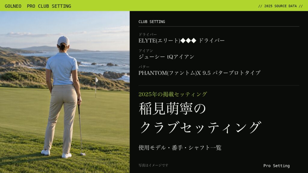 稲見萌寧のクラブセッティング（写真はイメージ）
