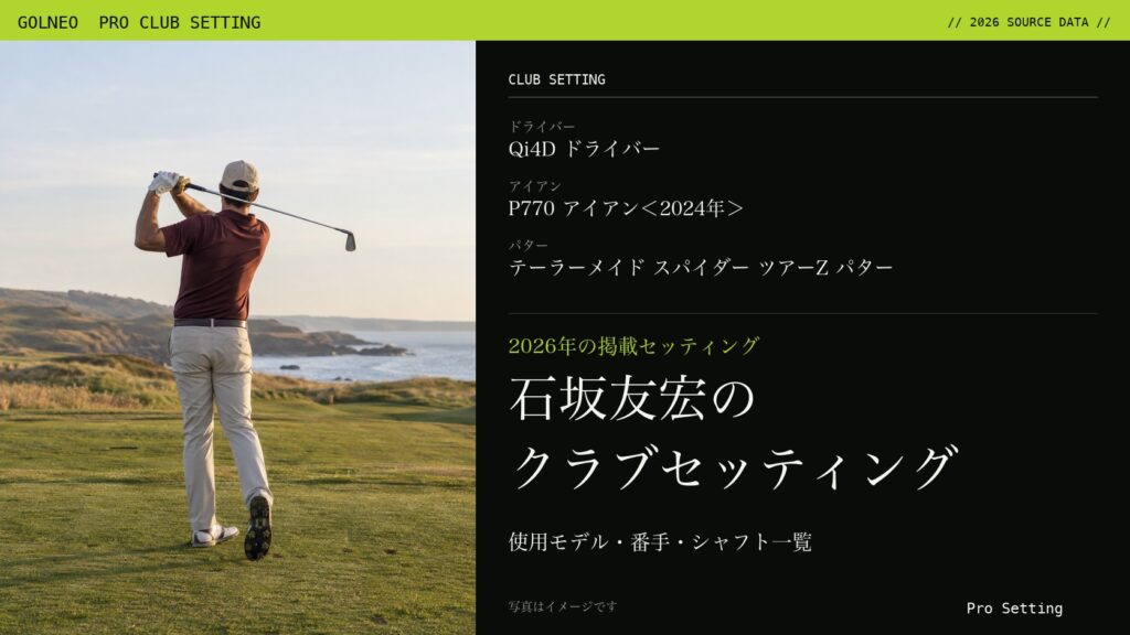 石坂友宏のクラブセッティング（写真はイメージ）