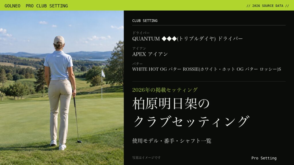 柏原明日架のクラブセッティング（写真はイメージ）