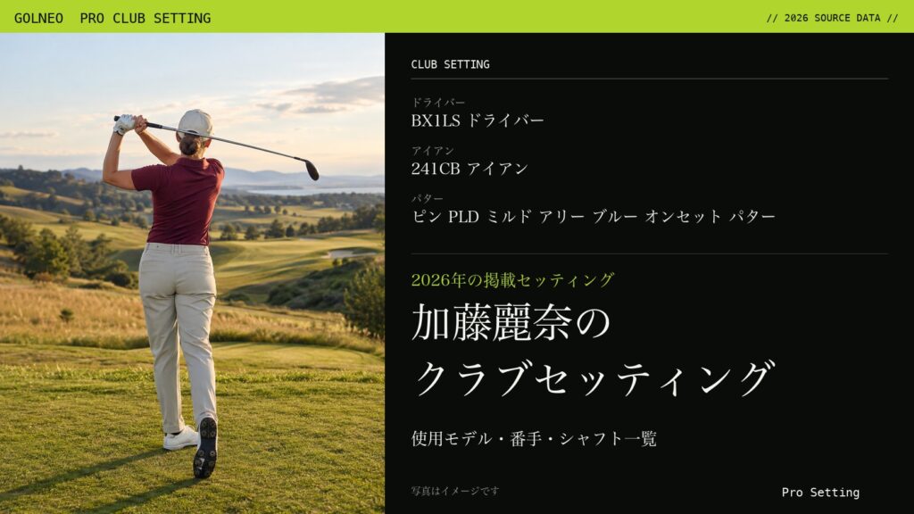 加藤麗奈のクラブセッティング（写真はイメージ）