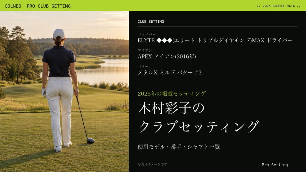 木村彩子のクラブセッティング（写真はイメージ）