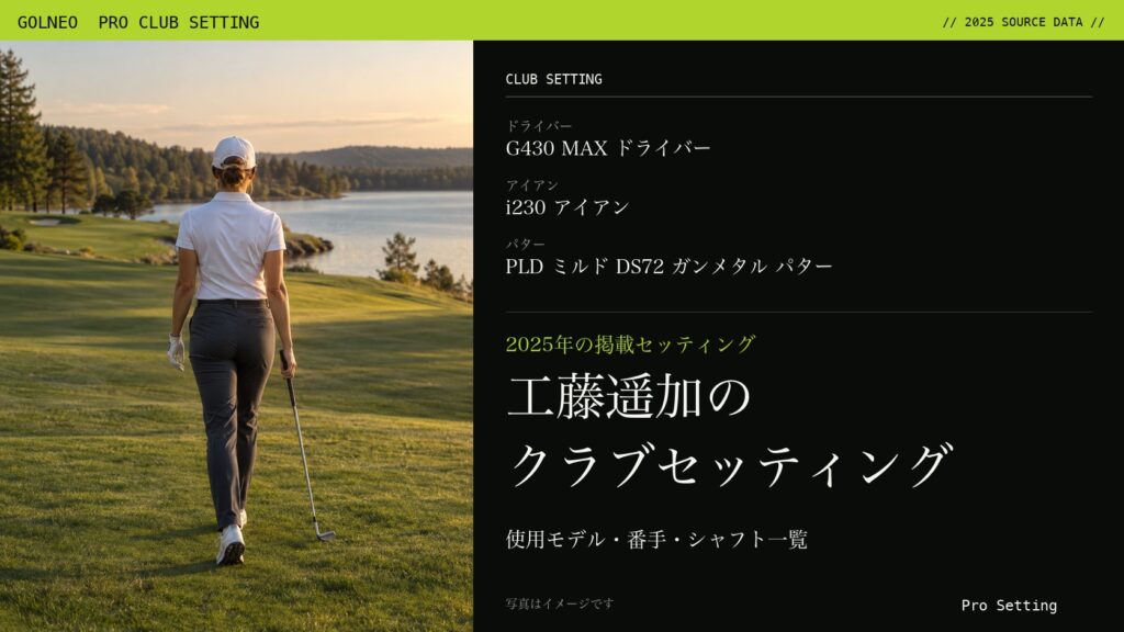 工藤遥加のクラブセッティング（写真はイメージ）