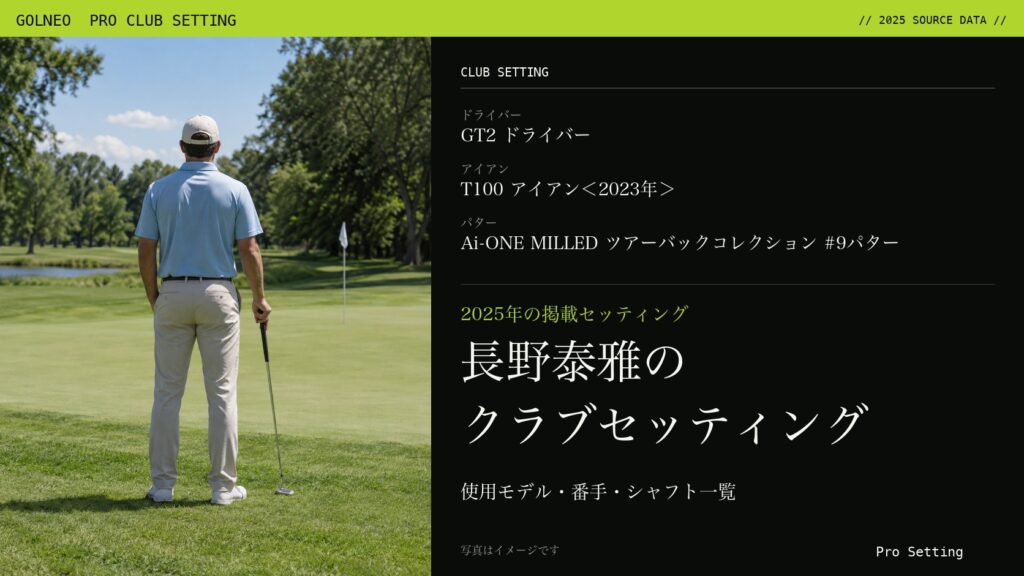 長野泰雅のクラブセッティング（写真はイメージ）