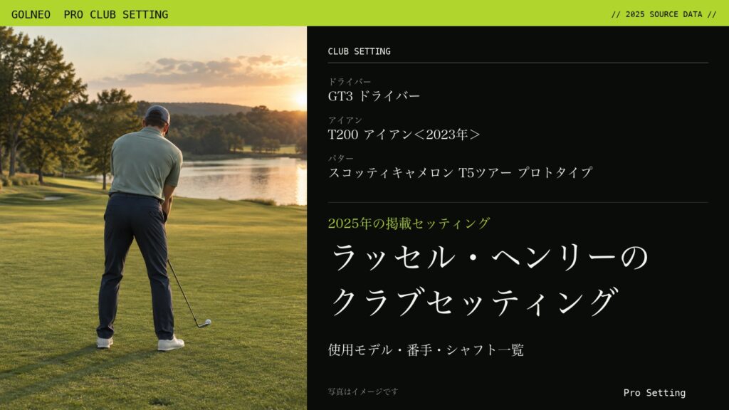 ラッセル・ヘンリーのクラブセッティング（写真はイメージ）