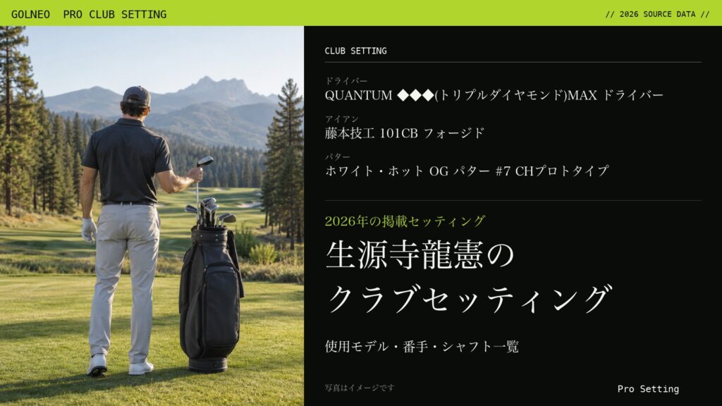 生源寺龍憲のクラブセッティング（写真はイメージ）