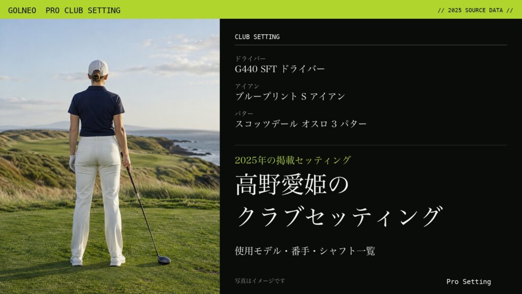 高野愛姫のクラブセッティング（写真はイメージ）