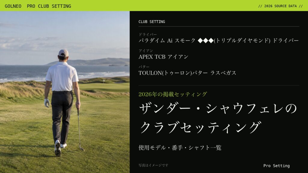 ザンダー・シャウフェレのクラブセッティング（写真はイメージ）