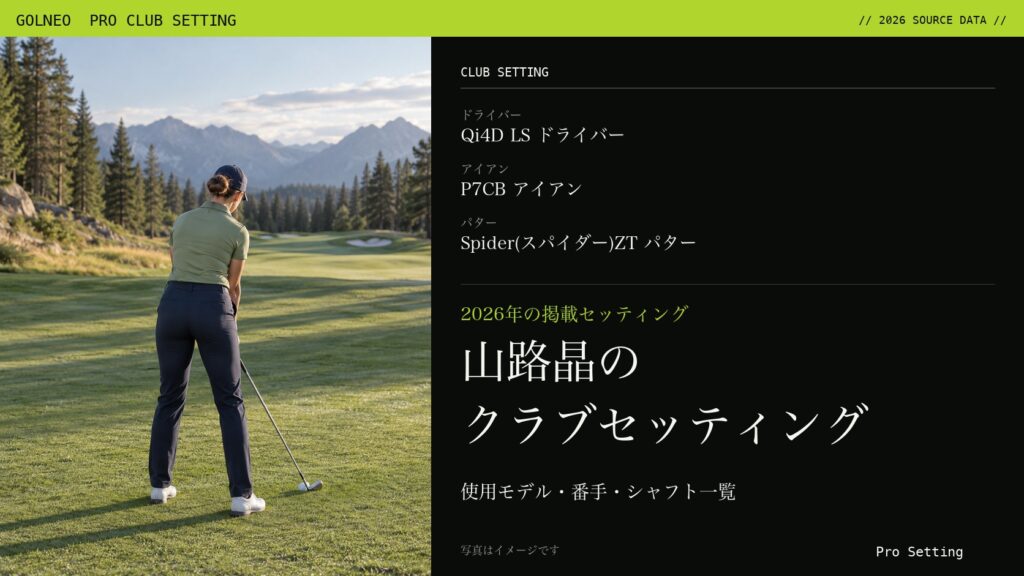 山路晶のクラブセッティング（写真はイメージ）