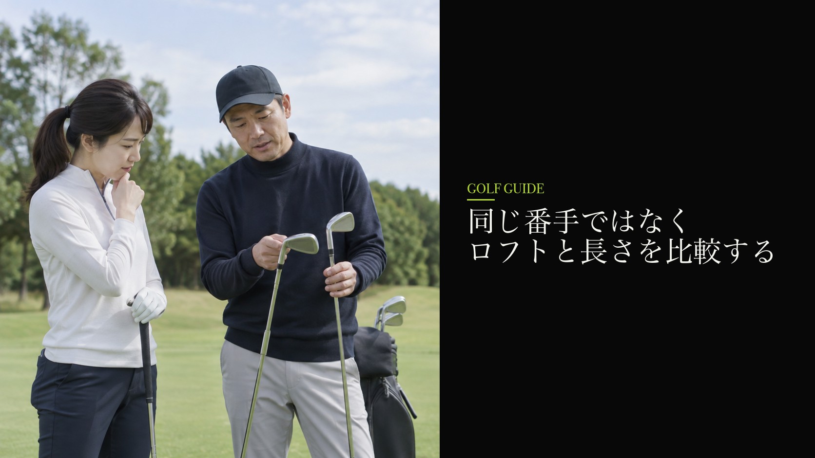 同じ番手ではなくロフトと長さを比較する