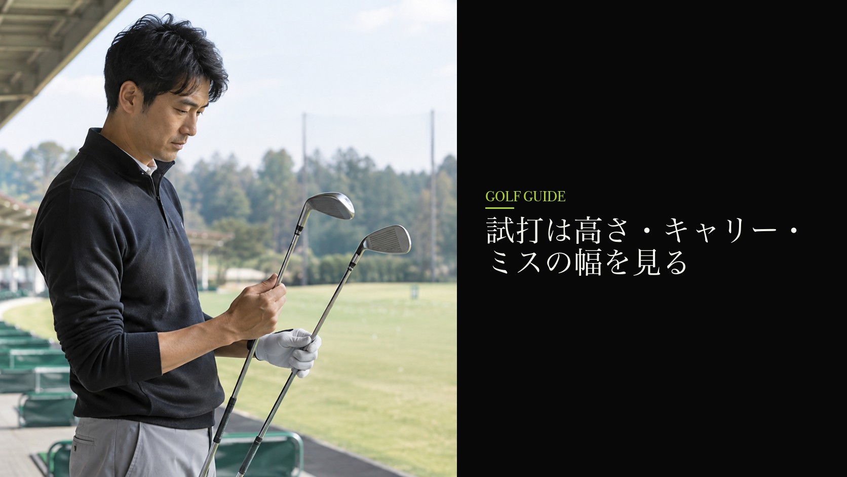 試打は高さ・キャリー・ミスの幅を見る