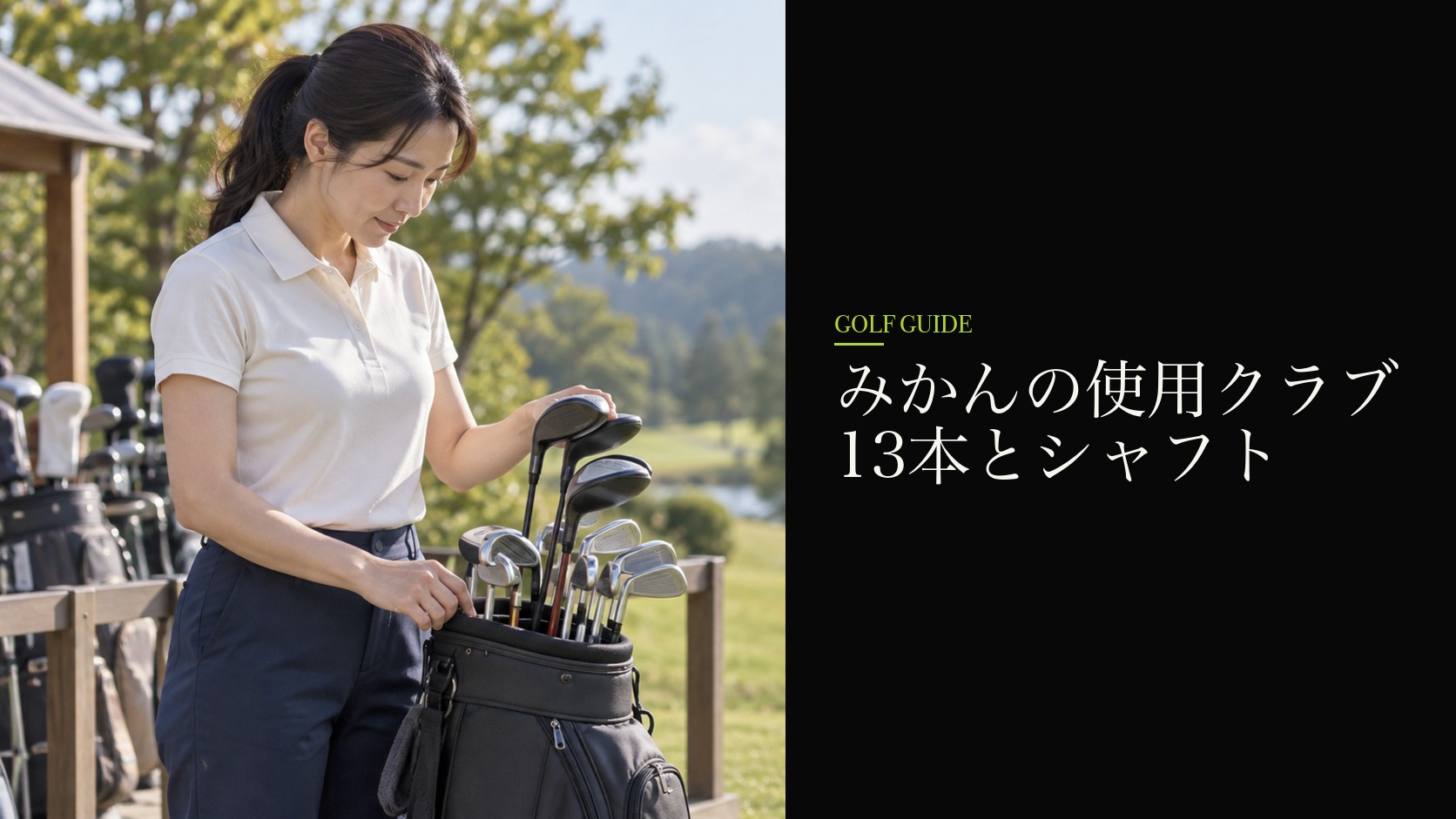 みかんの使用クラブ13本とシャフト