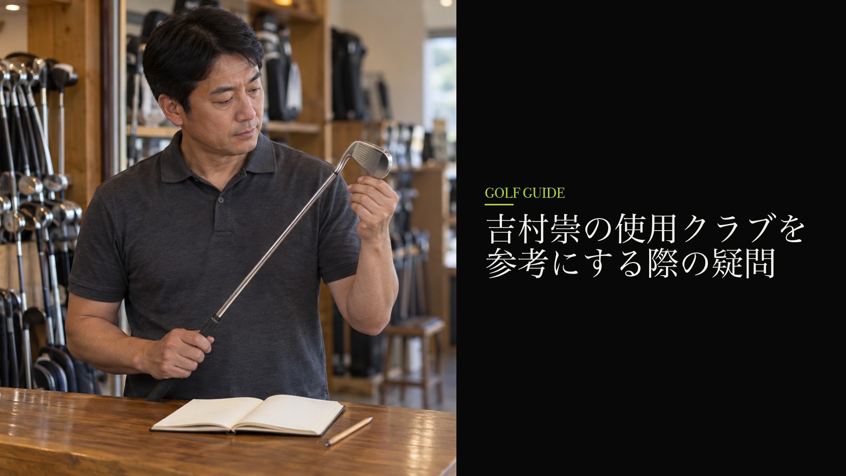 吉村崇の使用クラブを参考にする際の疑問